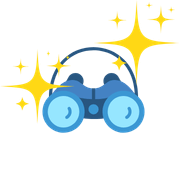 Illustration av kikare som symboliserar framtiden för Trustly