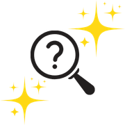 Förstoringsglas med frågetecken för att illustrera hur man tolkar casinorecensioner