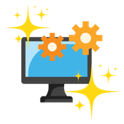 Illustration med kugghjul som symboliserar vilka typer av casinon som använder Swish